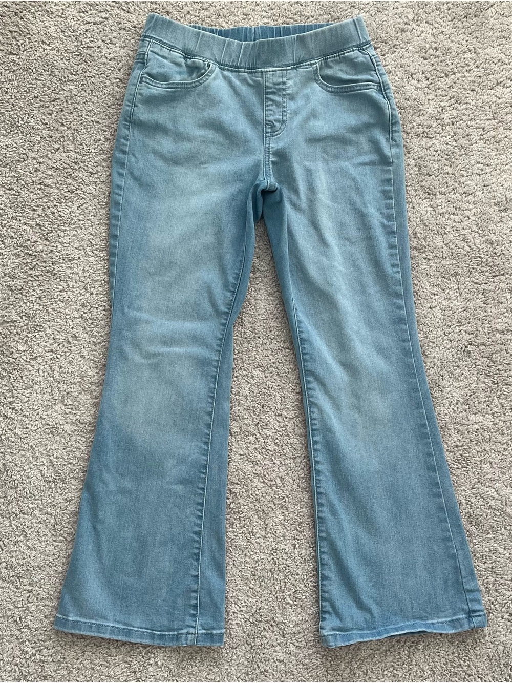 Light Blue Flare Kids Jeans - Casual Stretch Denim